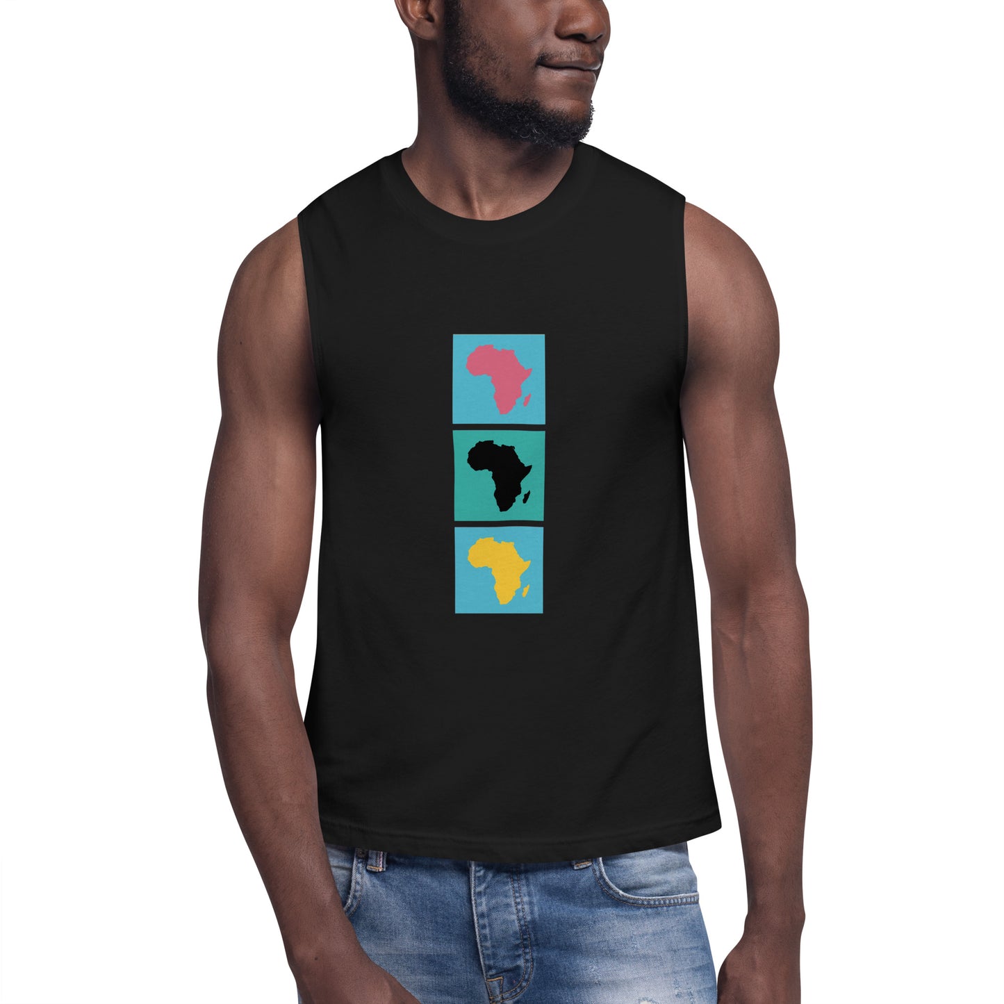 AFRICA WARHOL (Vertical) Muscle Shirt