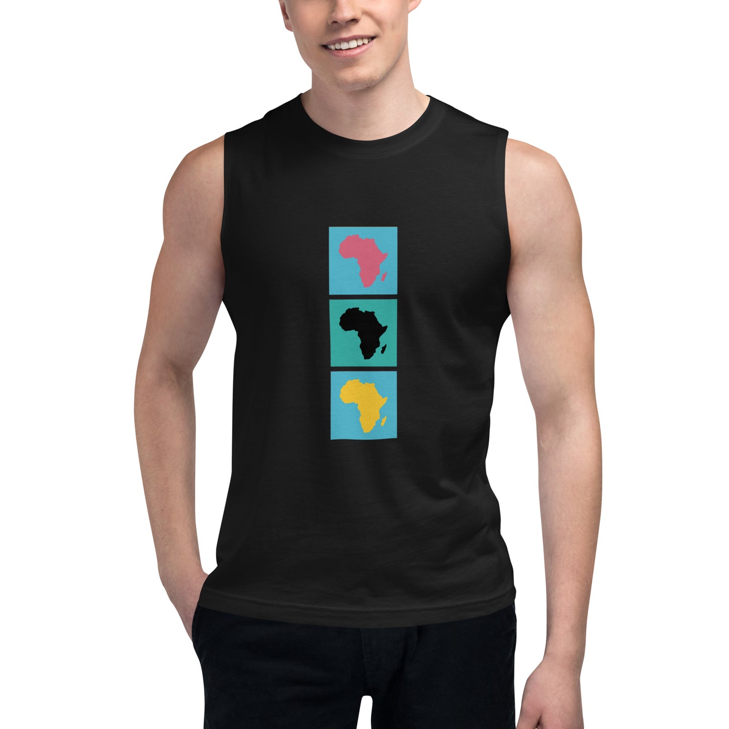 AFRICA WARHOL (Vertical) Muscle Shirt