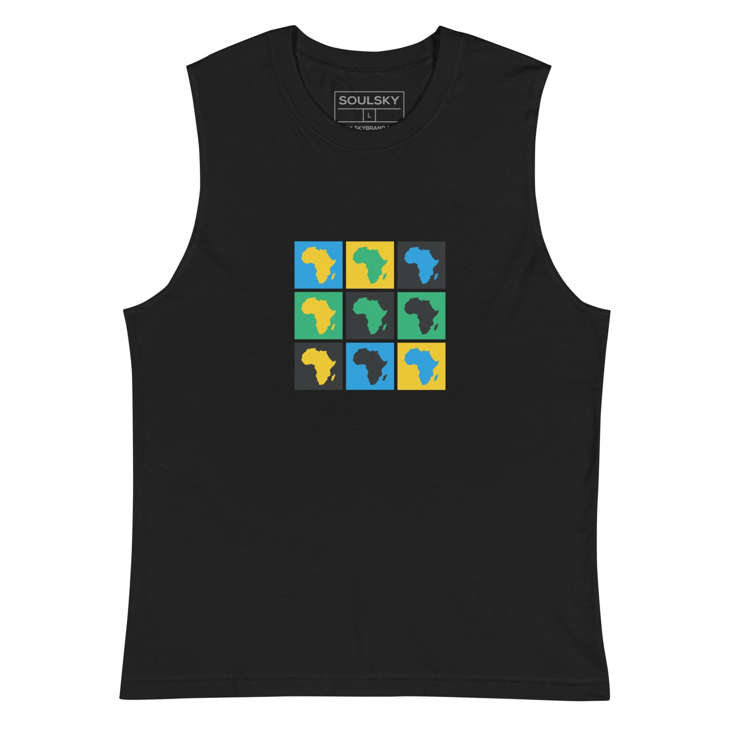 AFRICA WARHOL Muscle Shirt (turquoise, green, yellow)