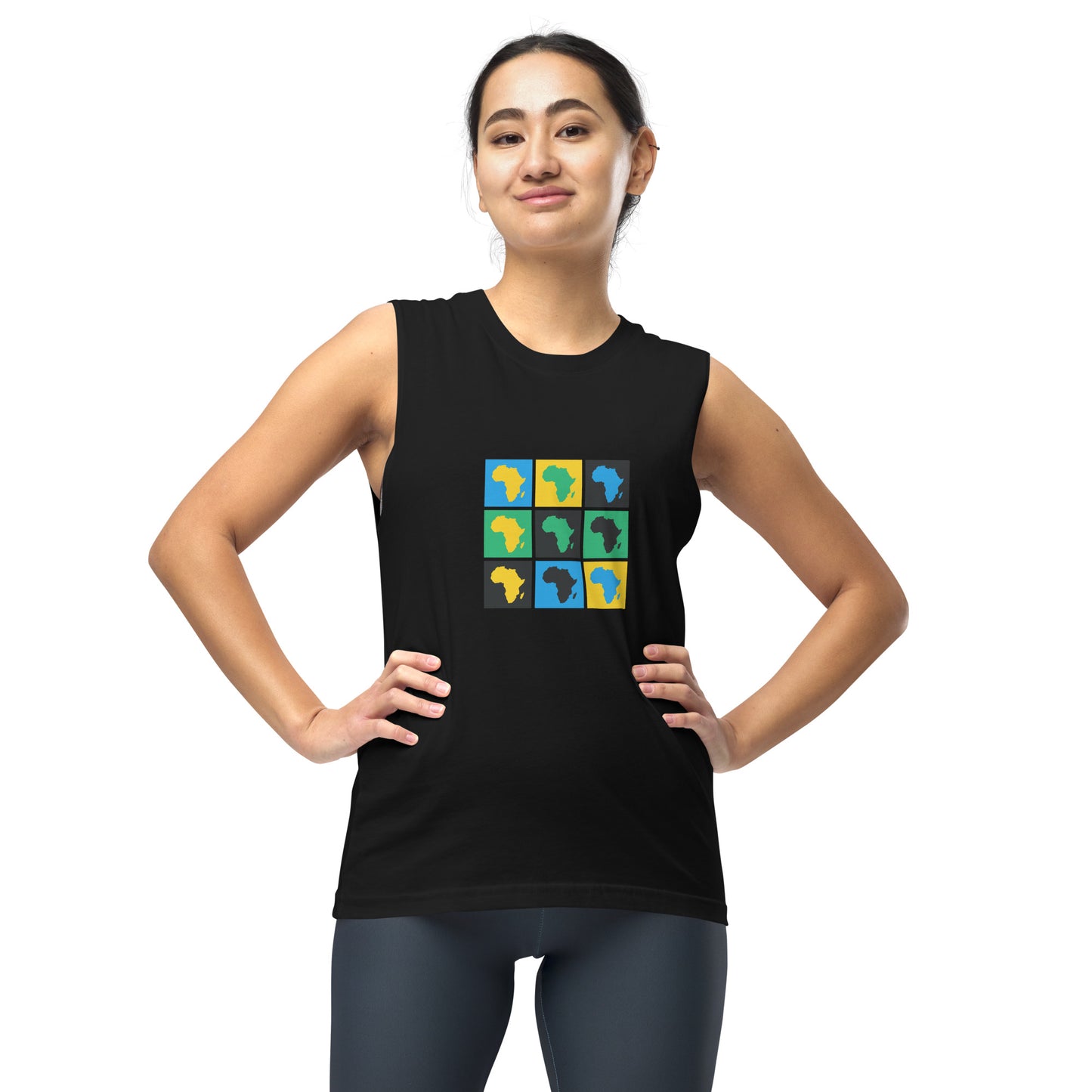 AFRICA WARHOL Muscle Shirt (turquoise, green, yellow)