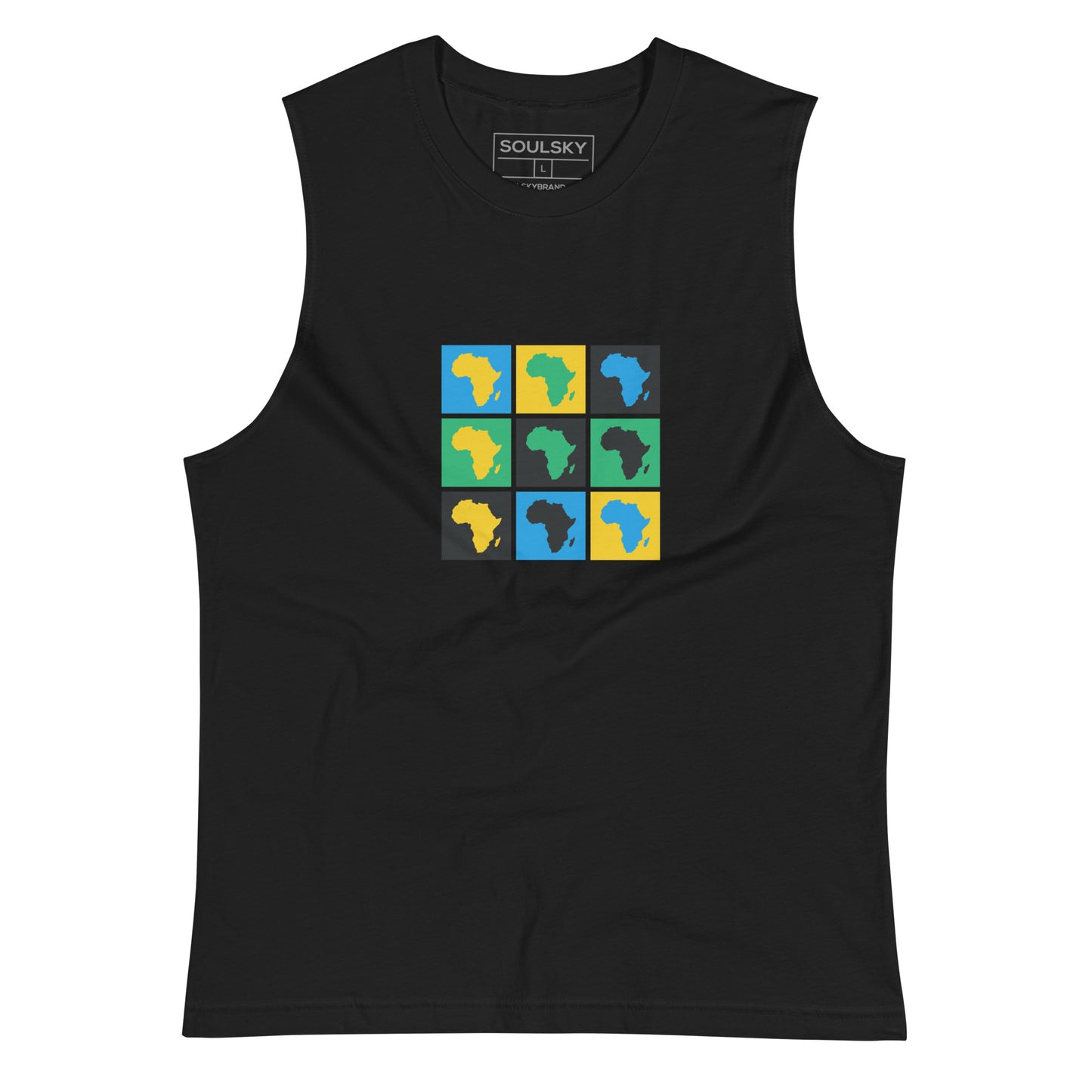 AFRICA WARHOL Muscle Shirt (turquoise, green, yellow)