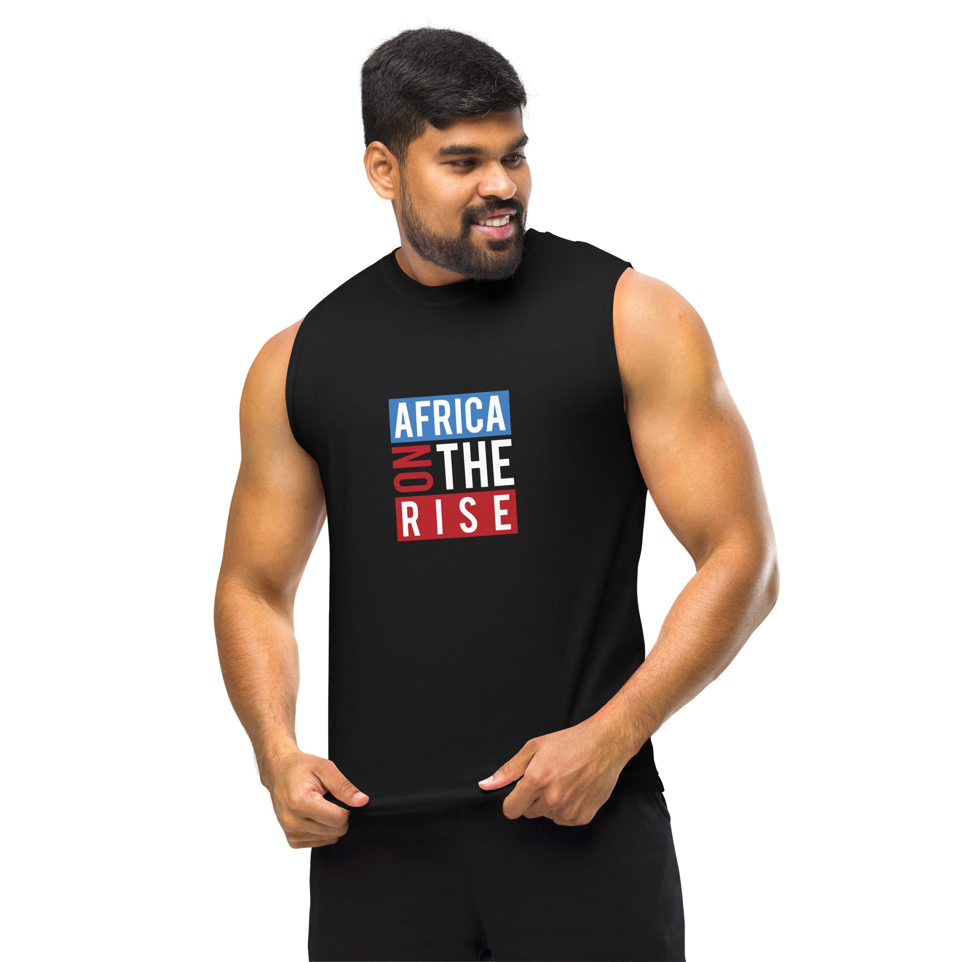 AFRICA ON THE RISE Muscle Shirt (Black) - SOULSKY