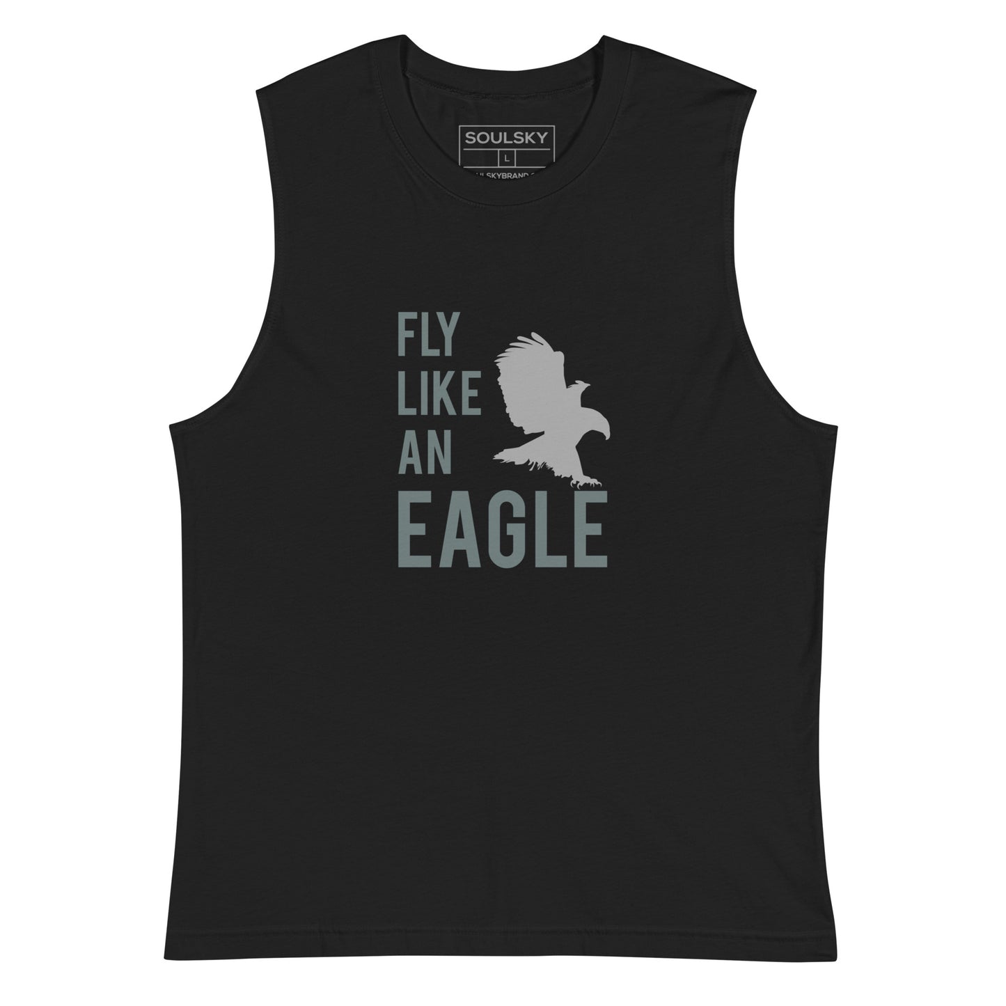 FLY LIKE AN EAGLE Muscle Shirt (Gray)