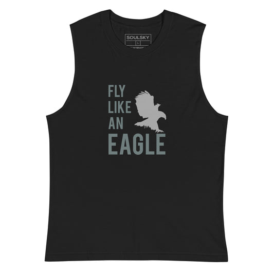 FLY LIKE AN EAGLE Muscle Shirt (Gray) - SOULSKY