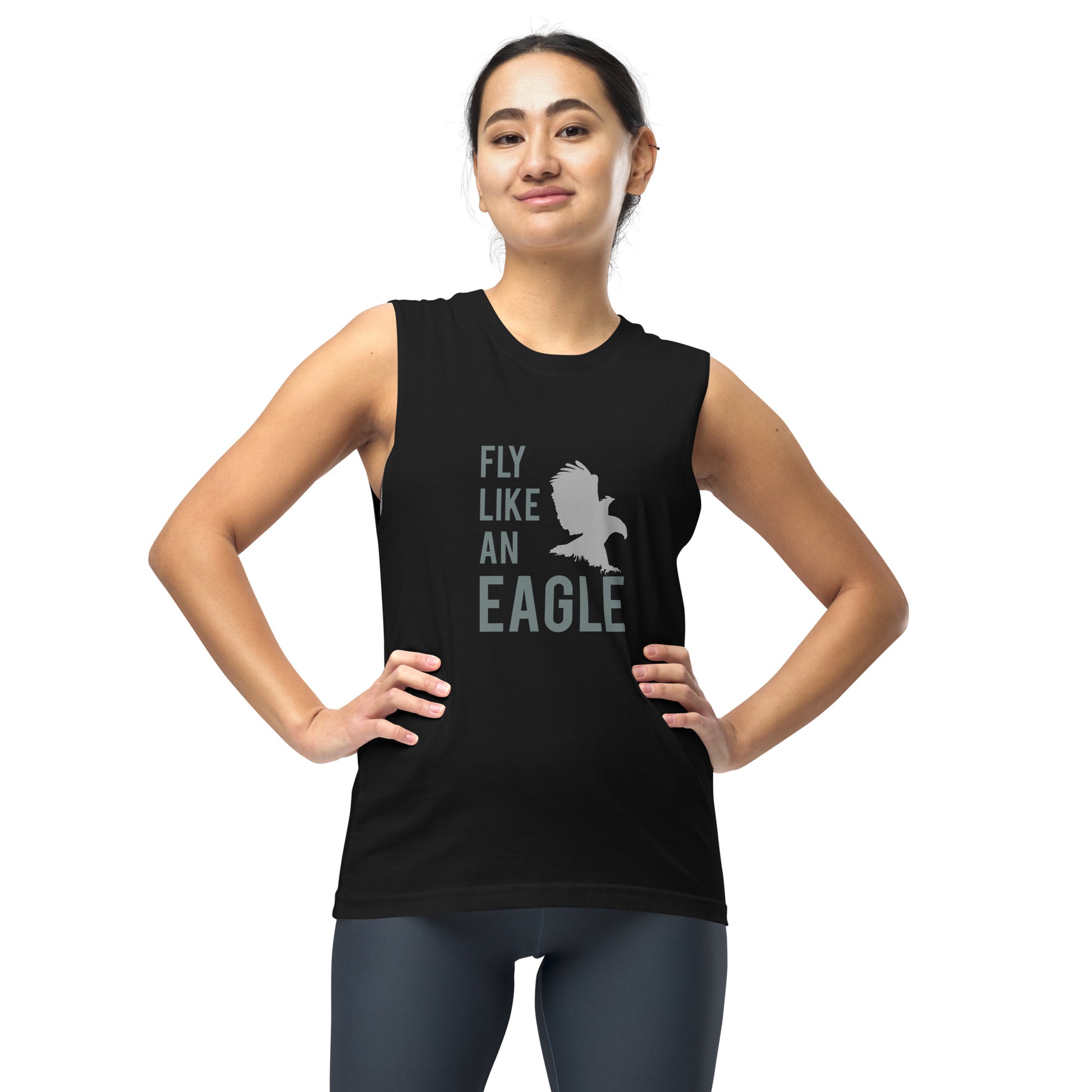 FLY LIKE AN EAGLE Muscle Shirt (Gray) - SOULSKY
