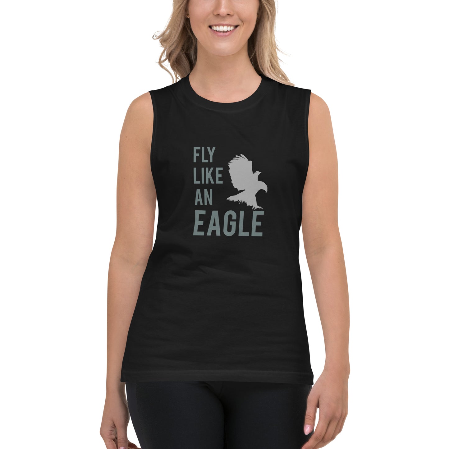 FLY LIKE AN EAGLE Muscle Shirt (Gray)