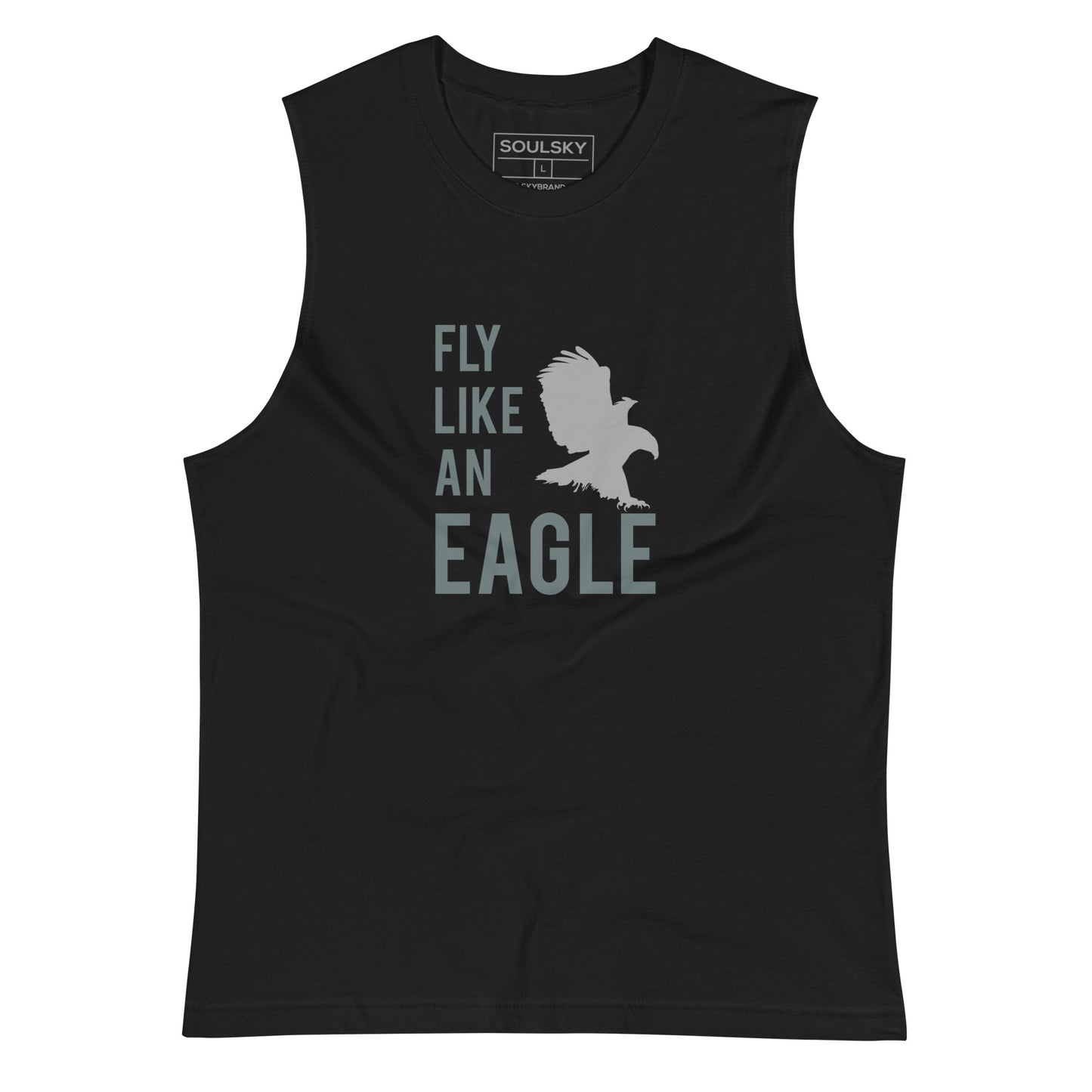 FLY LIKE AN EAGLE Muscle Shirt (Gray)