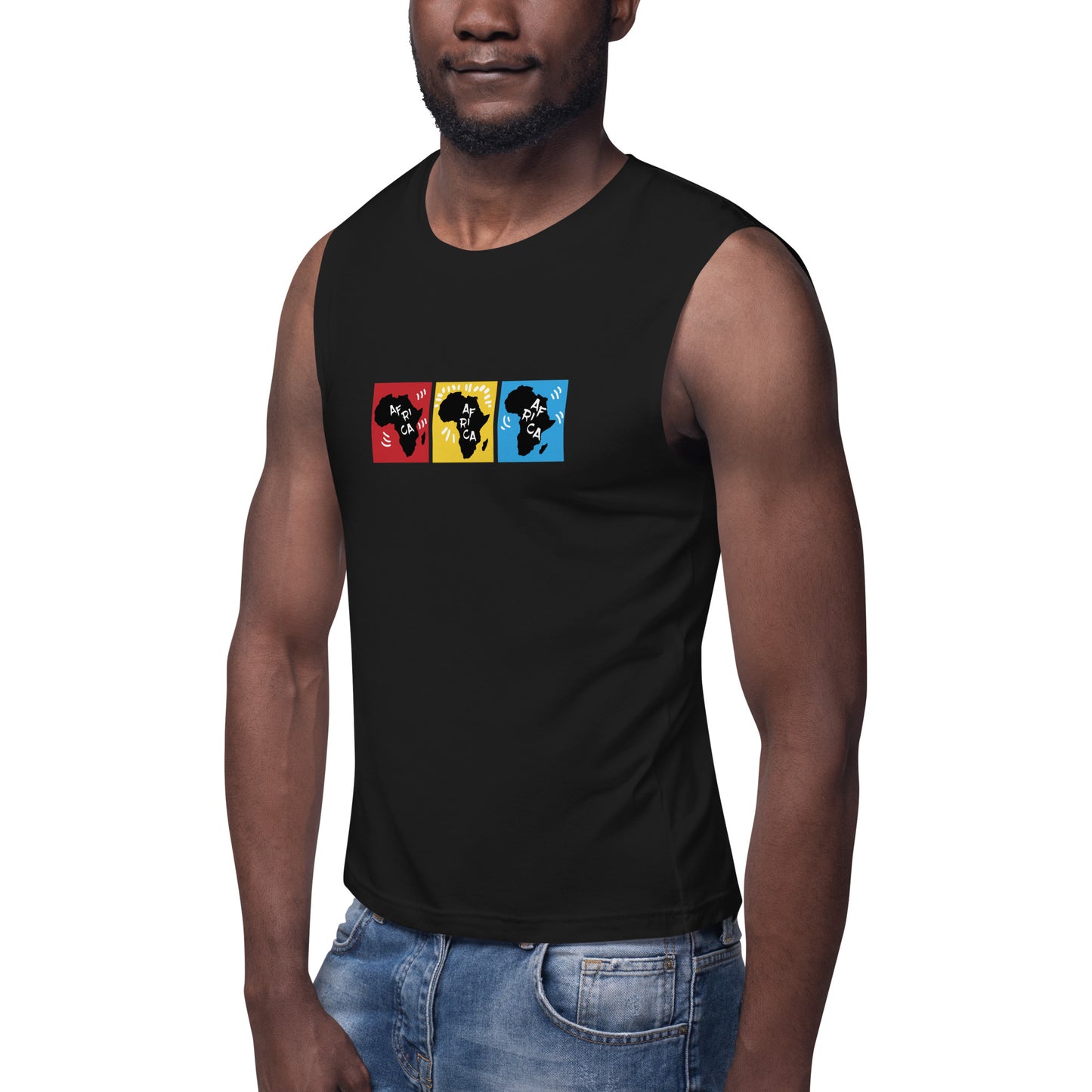 AFRICA PRIMARY Muscle Shirt (Black)