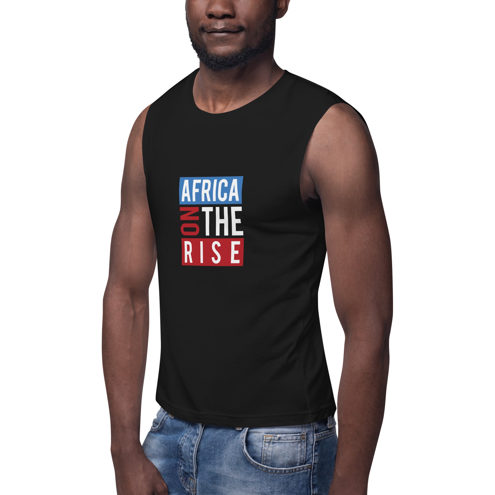 AFRICA ON THE RISE Muscle Shirt (Black) - SOULSKY