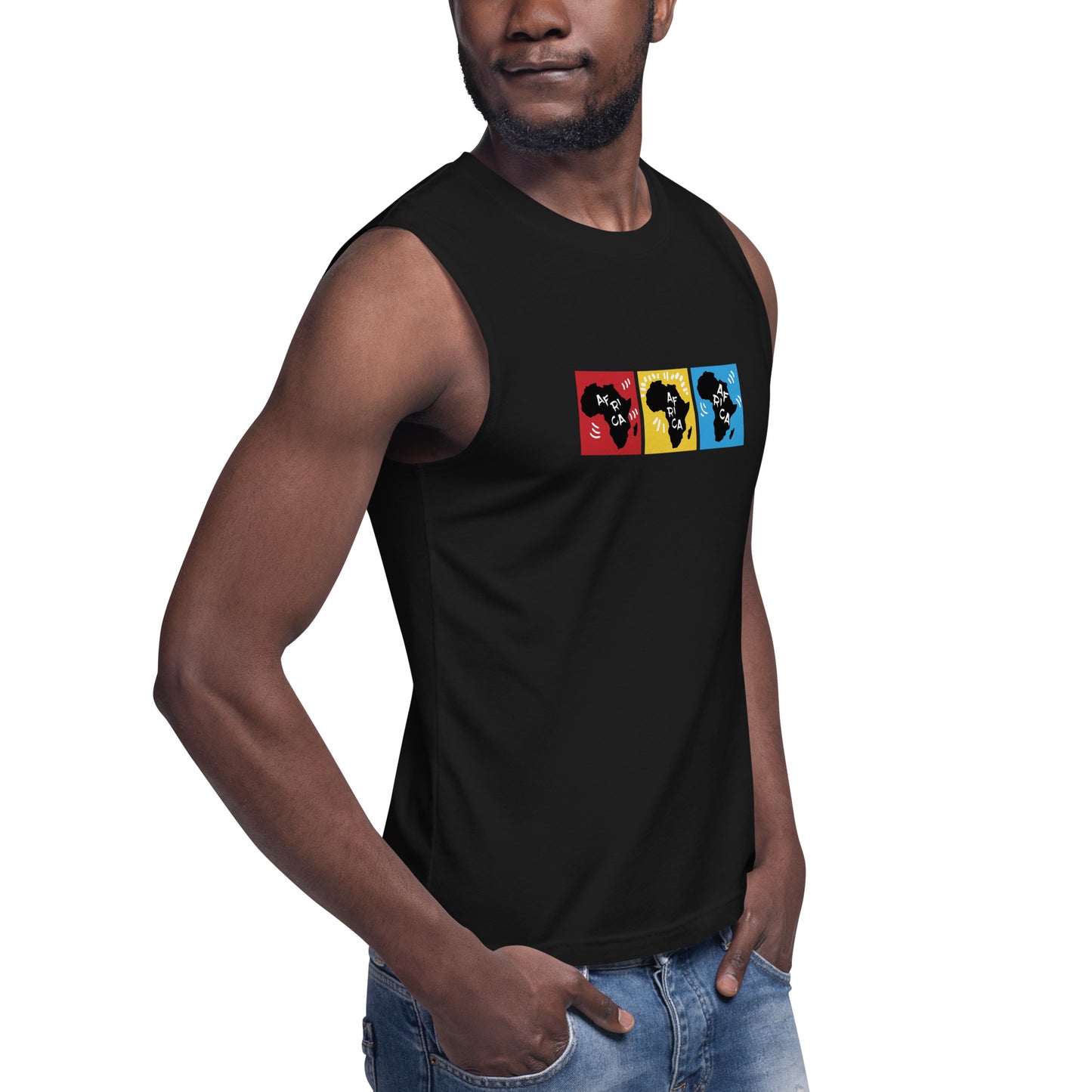 AFRICA PRIMARY Muscle Shirt (Black)