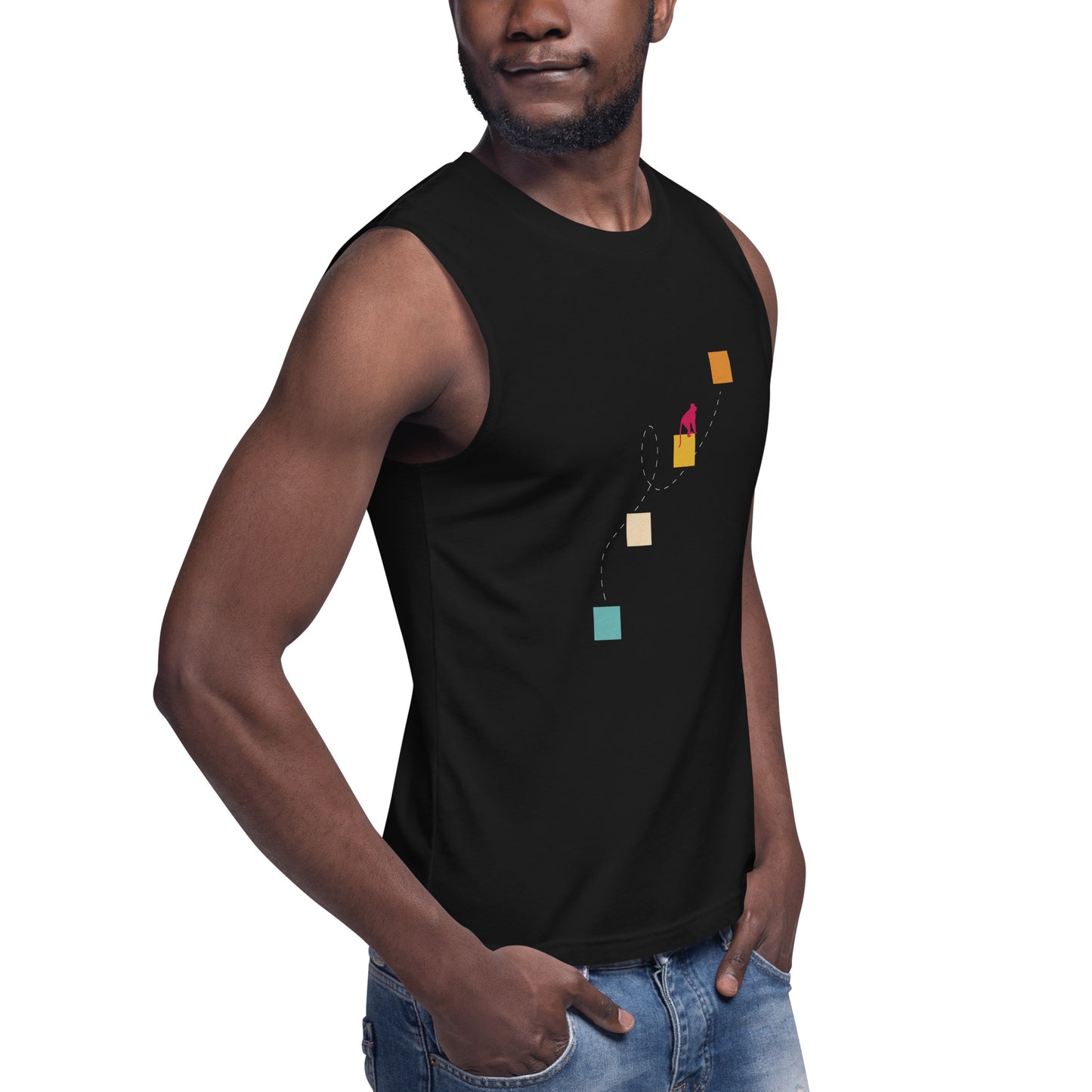 NEVER GIVE UP Muscle Shirt