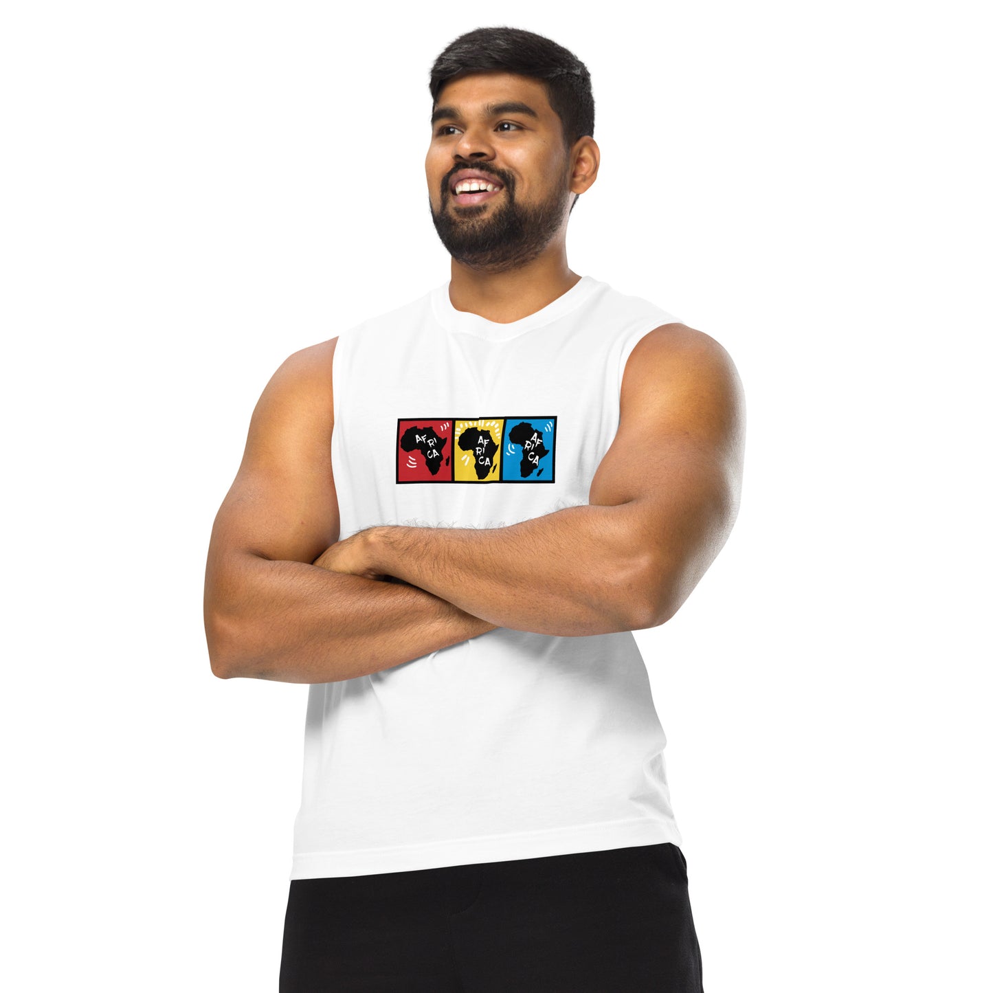 AFRICA PRIMARY Muscle Shirt (White)