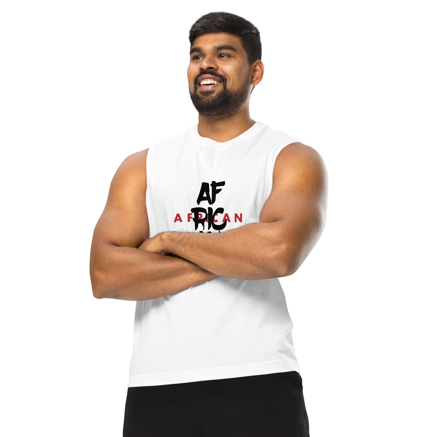 AFRICAN SAMURAI Muscle Shirt (White)