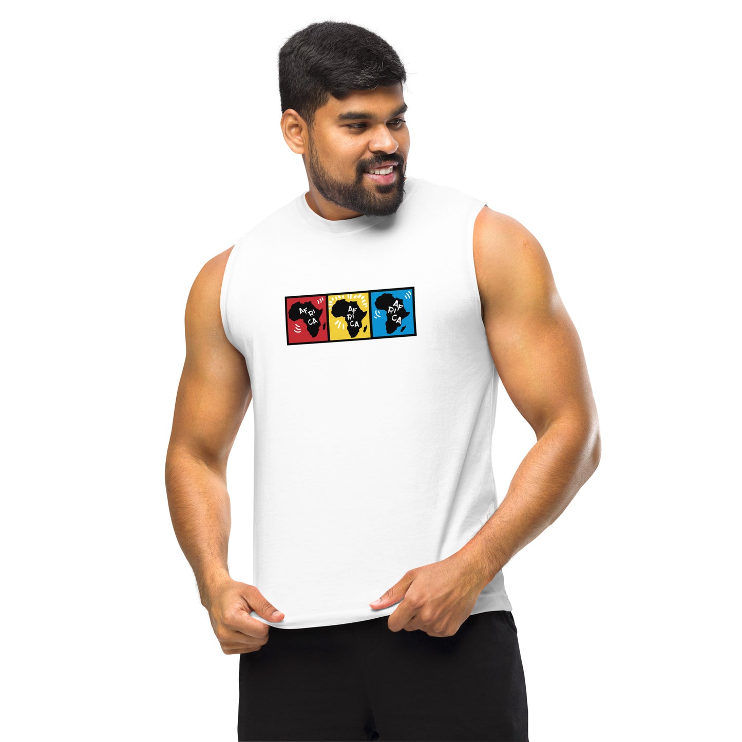 AFRICA PRIMARY Muscle Shirt (White)