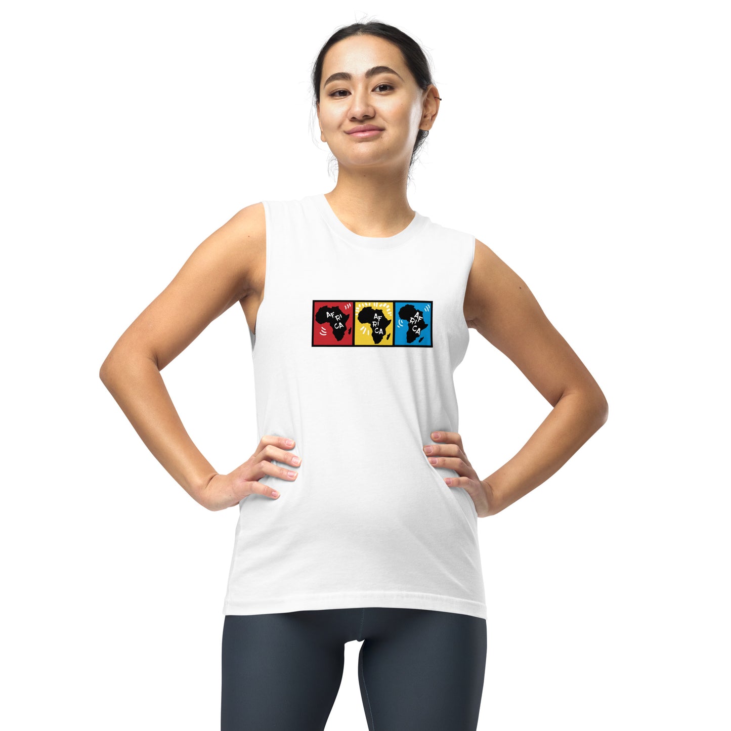 AFRICA PRIMARY Muscle Shirt (White)