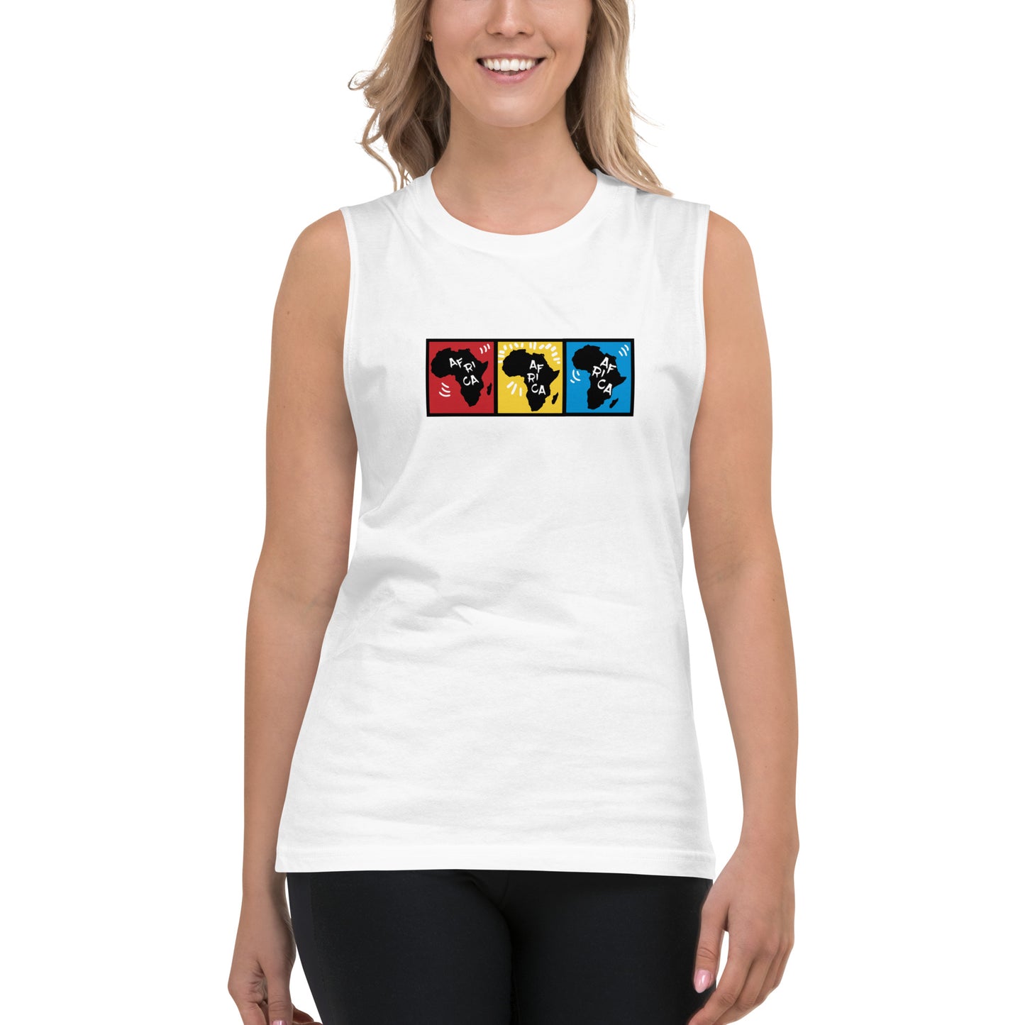 AFRICA PRIMARY Muscle Shirt (White)