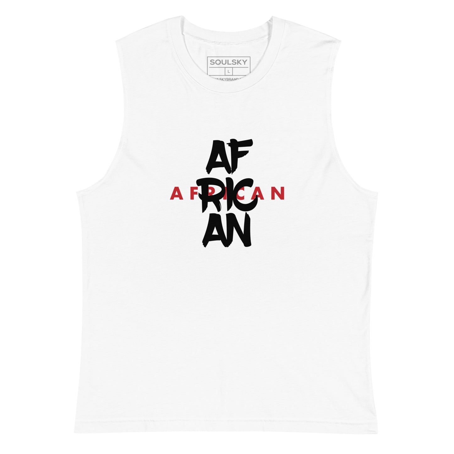 AFRICAN SAMURAI Muscle Shirt (White)