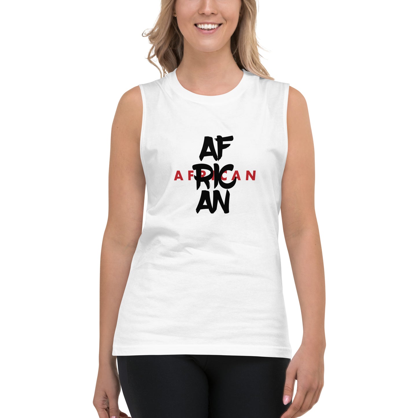 AFRICAN SAMURAI Muscle Shirt (White)