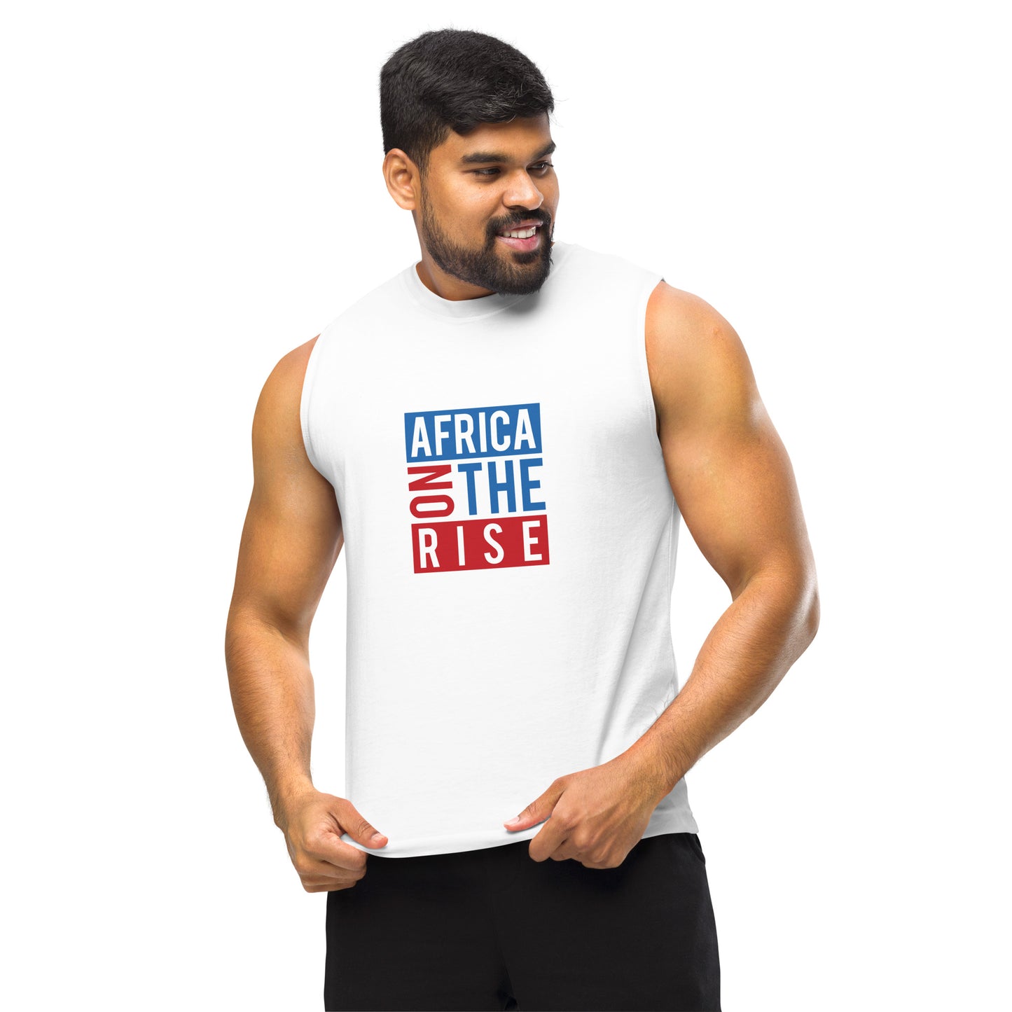 AFRICA ON THE RISE Muscle Shirt (White)