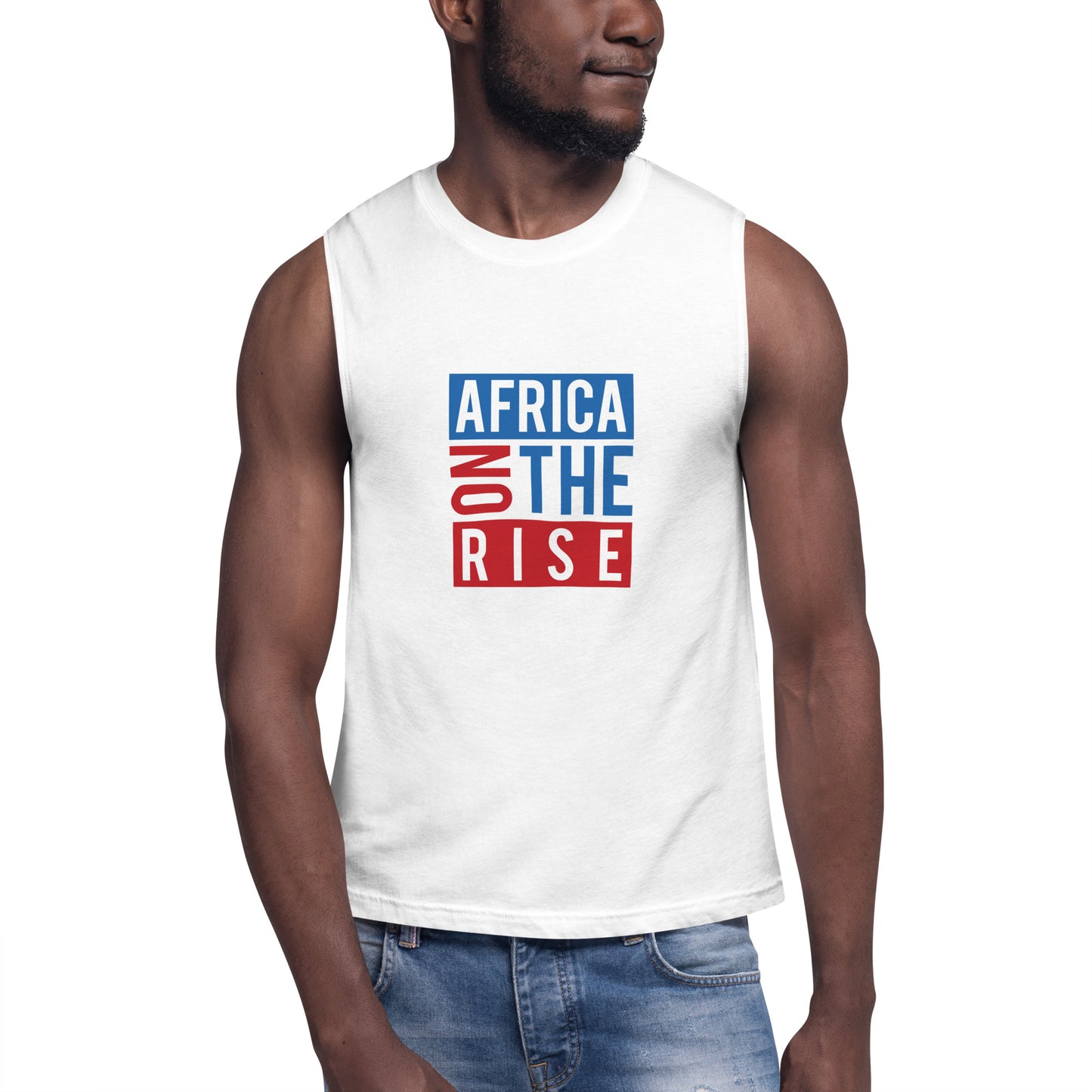 AFRICA ON THE RISE Muscle Shirt (White)