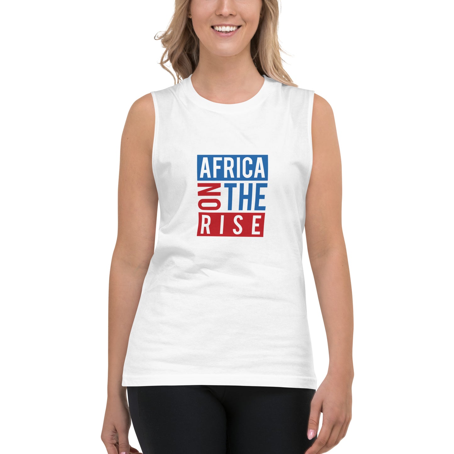 AFRICA ON THE RISE Muscle Shirt (White)
