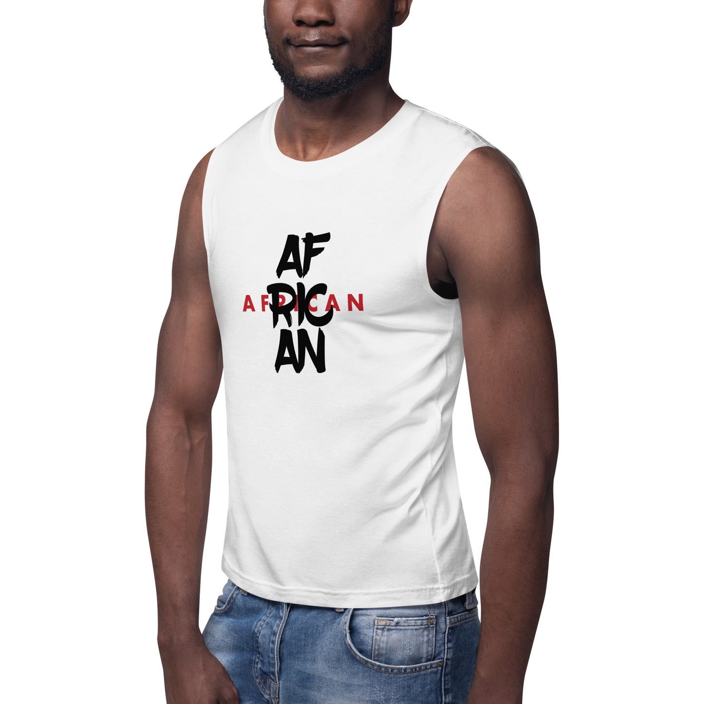 AFRICAN SAMURAI Muscle Shirt (White)