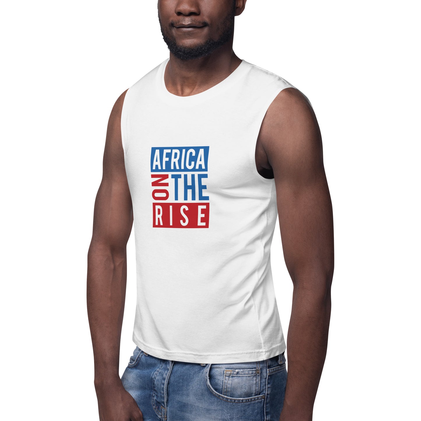 AFRICA ON THE RISE Muscle Shirt (White)