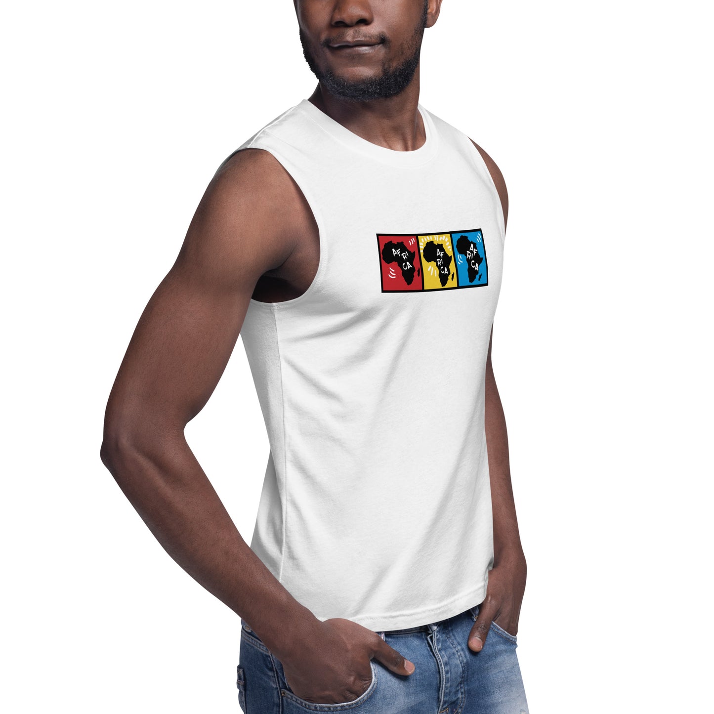 AFRICA PRIMARY Muscle Shirt (White)