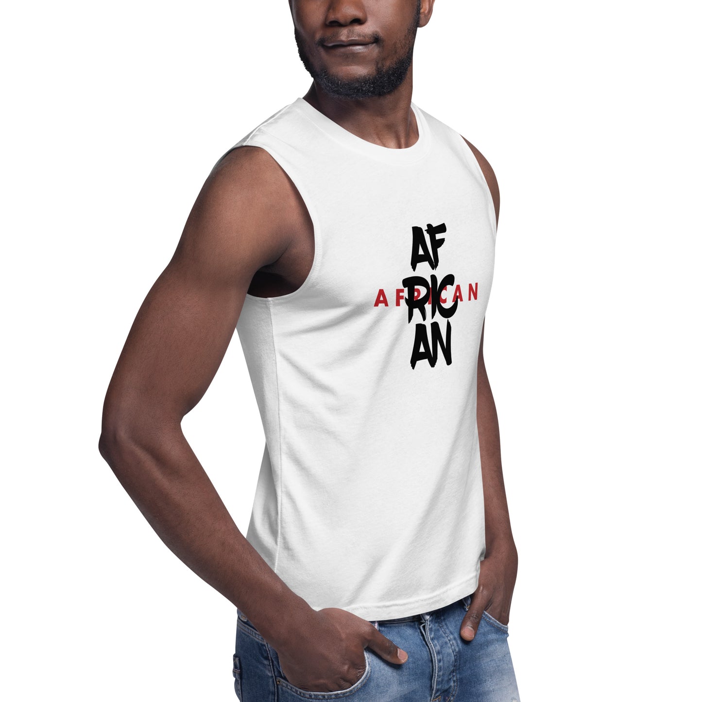 AFRICAN SAMURAI Muscle Shirt (White)