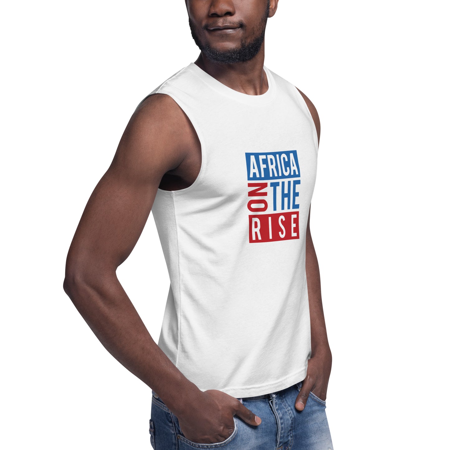 AFRICA ON THE RISE Muscle Shirt (White)