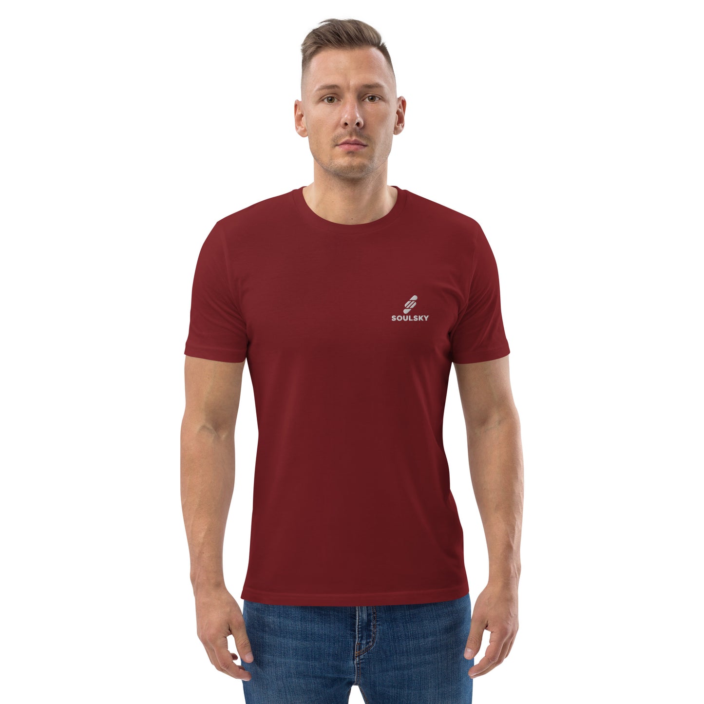 SOULSKY Logo Unisex Crewneck T-shirt - Burgundy