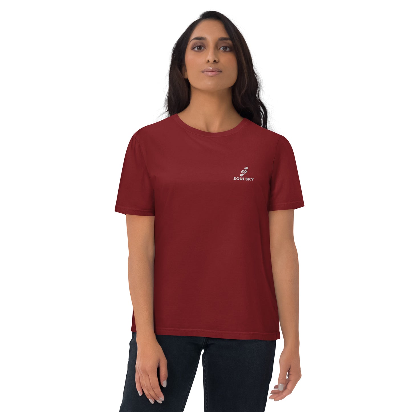 SOULSKY Logo Unisex Crewneck T-shirt - Burgundy