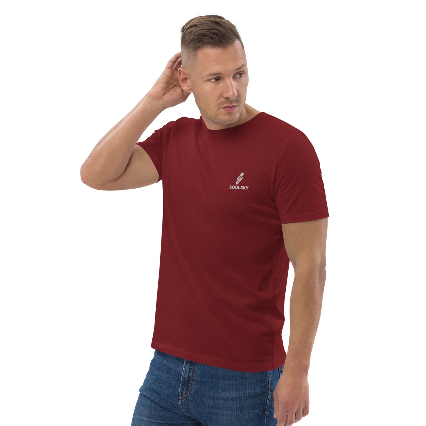 SOULSKY Logo Unisex Crewneck T-shirt - Burgundy