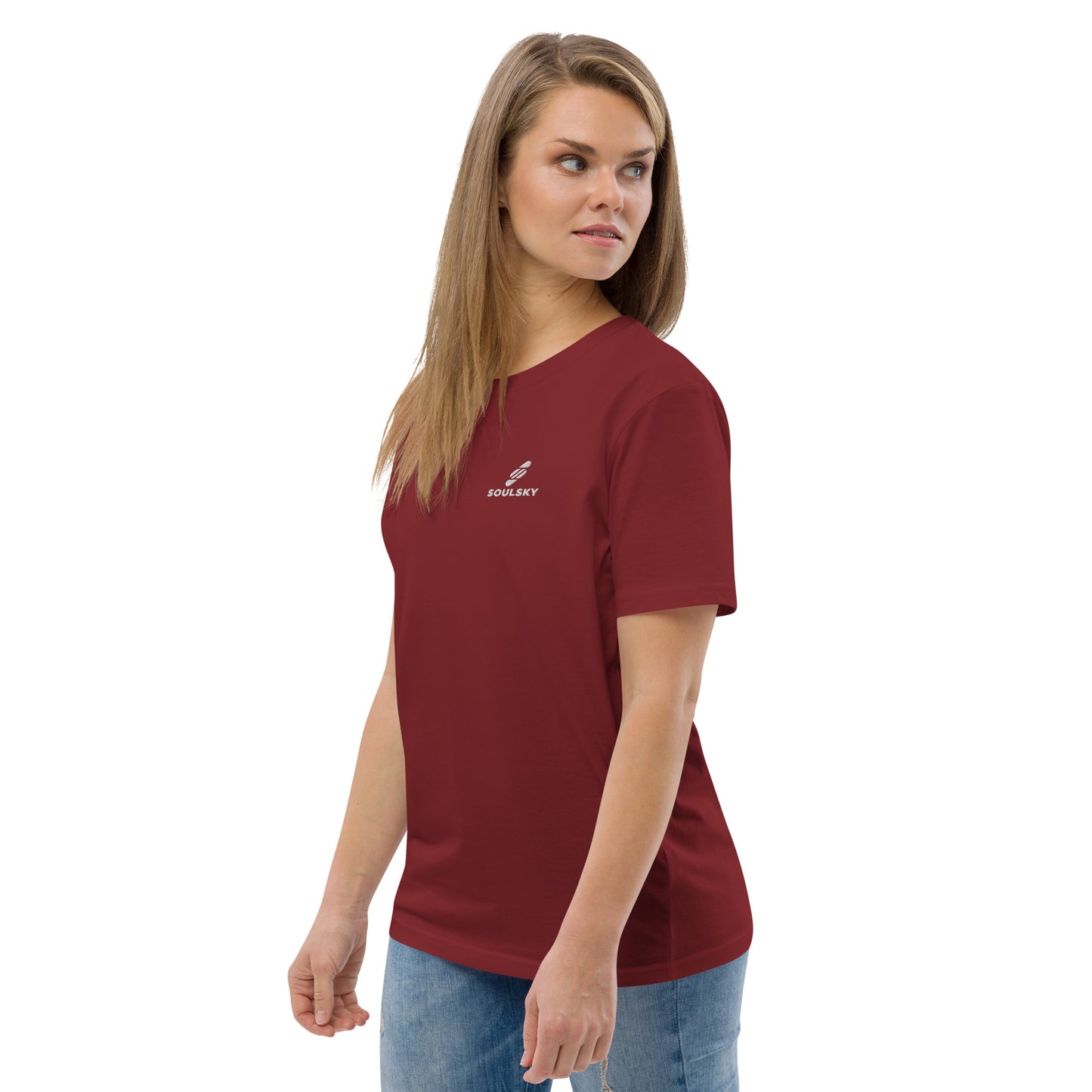 SOULSKY Logo Unisex Crewneck T-shirt - Burgundy
