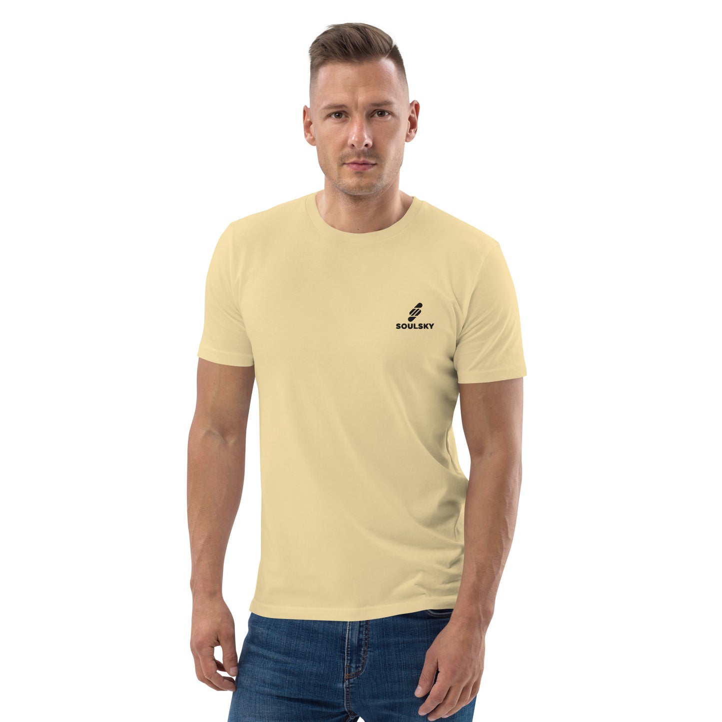 SOULSKY Logo Unisex Crewneck T-shirt - Light Yellow