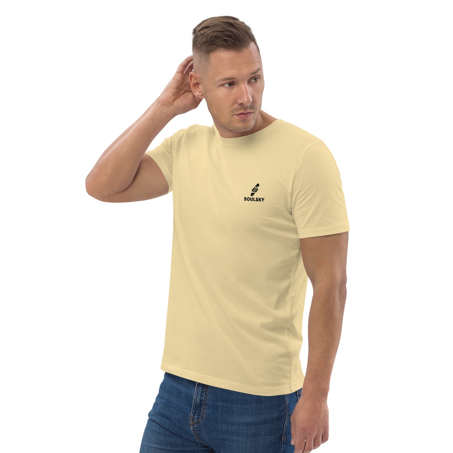 SOULSKY Logo Unisex Crewneck T-shirt - Light Yellow