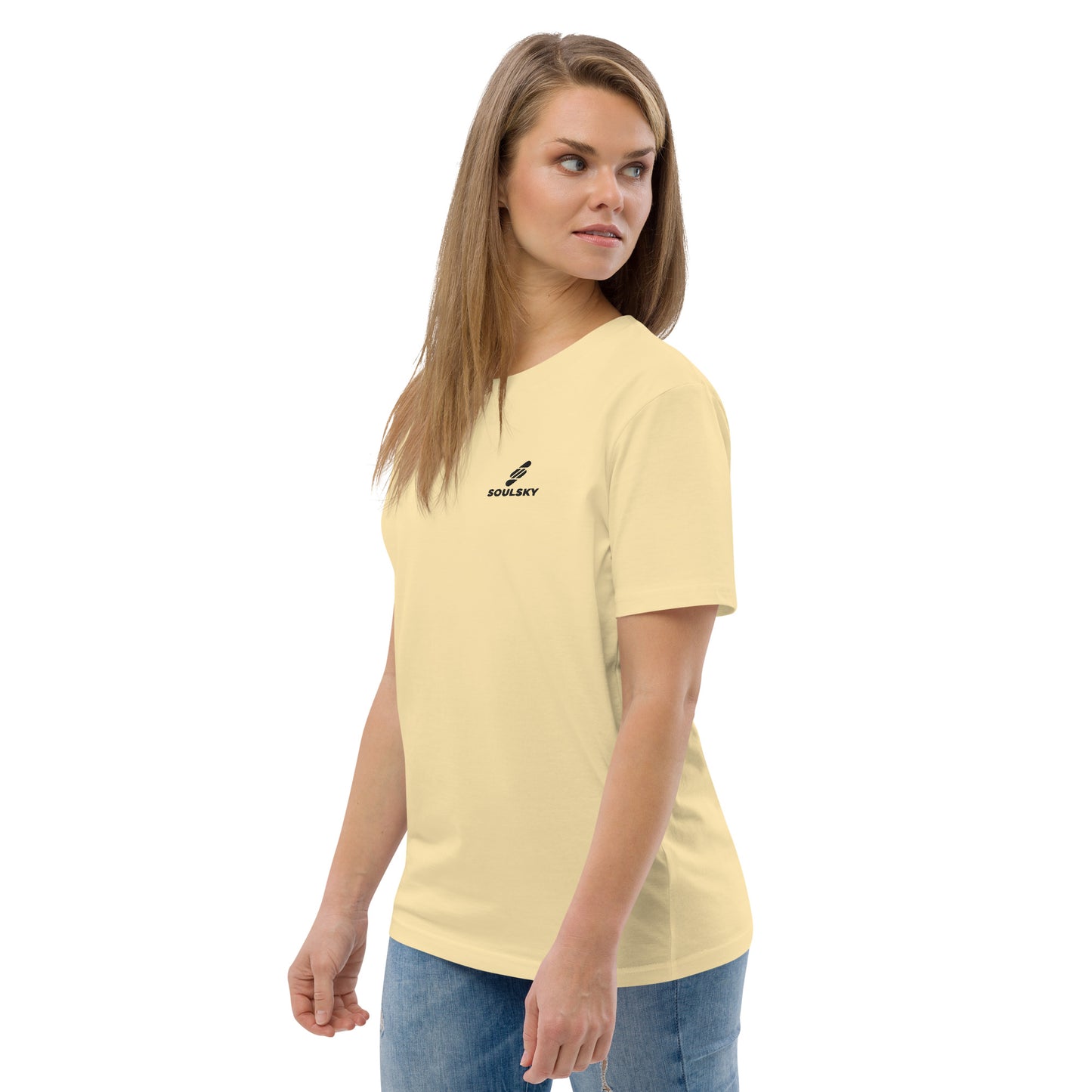 SOULSKY Logo Unisex Crewneck T-shirt - Light Yellow