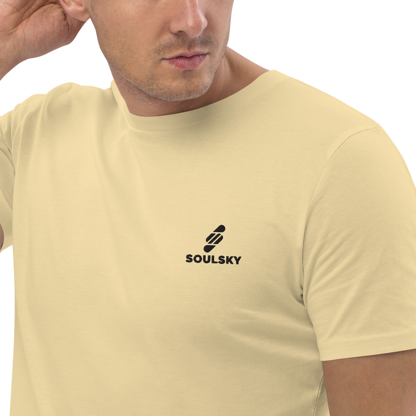 SOULSKY Logo Unisex Crewneck T-shirt - Light Yellow