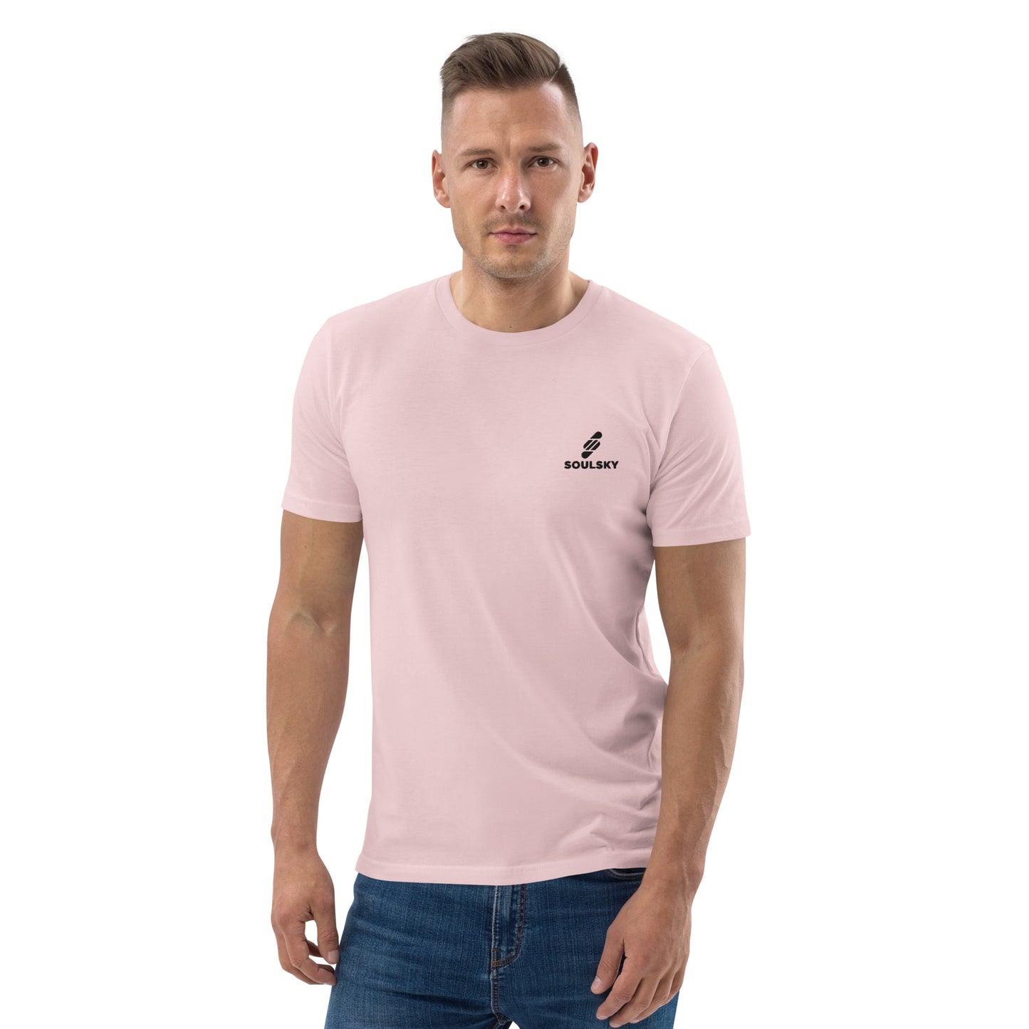 SOULSKY Logo Unisex Crewneck T-shirt - Light Pink