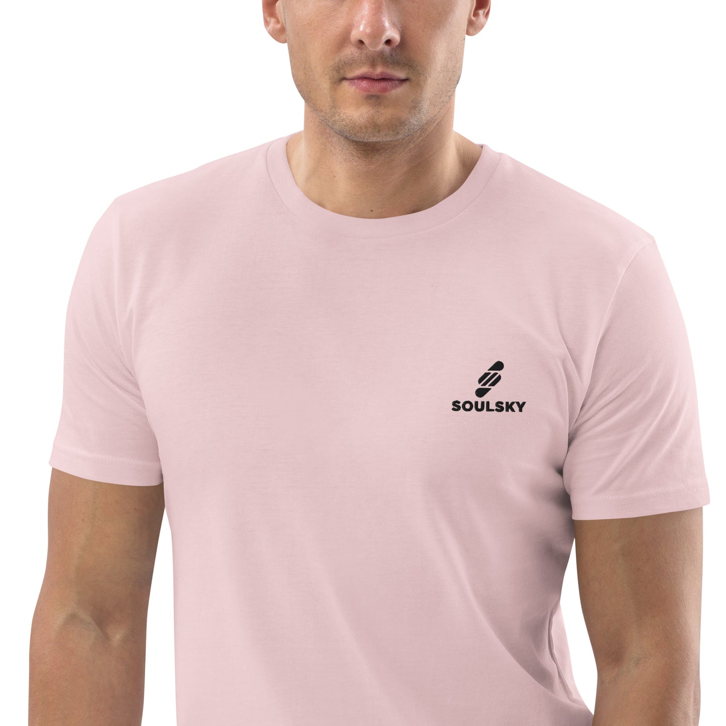 SOULSKY Logo Unisex Crewneck T-shirt - Light Pink