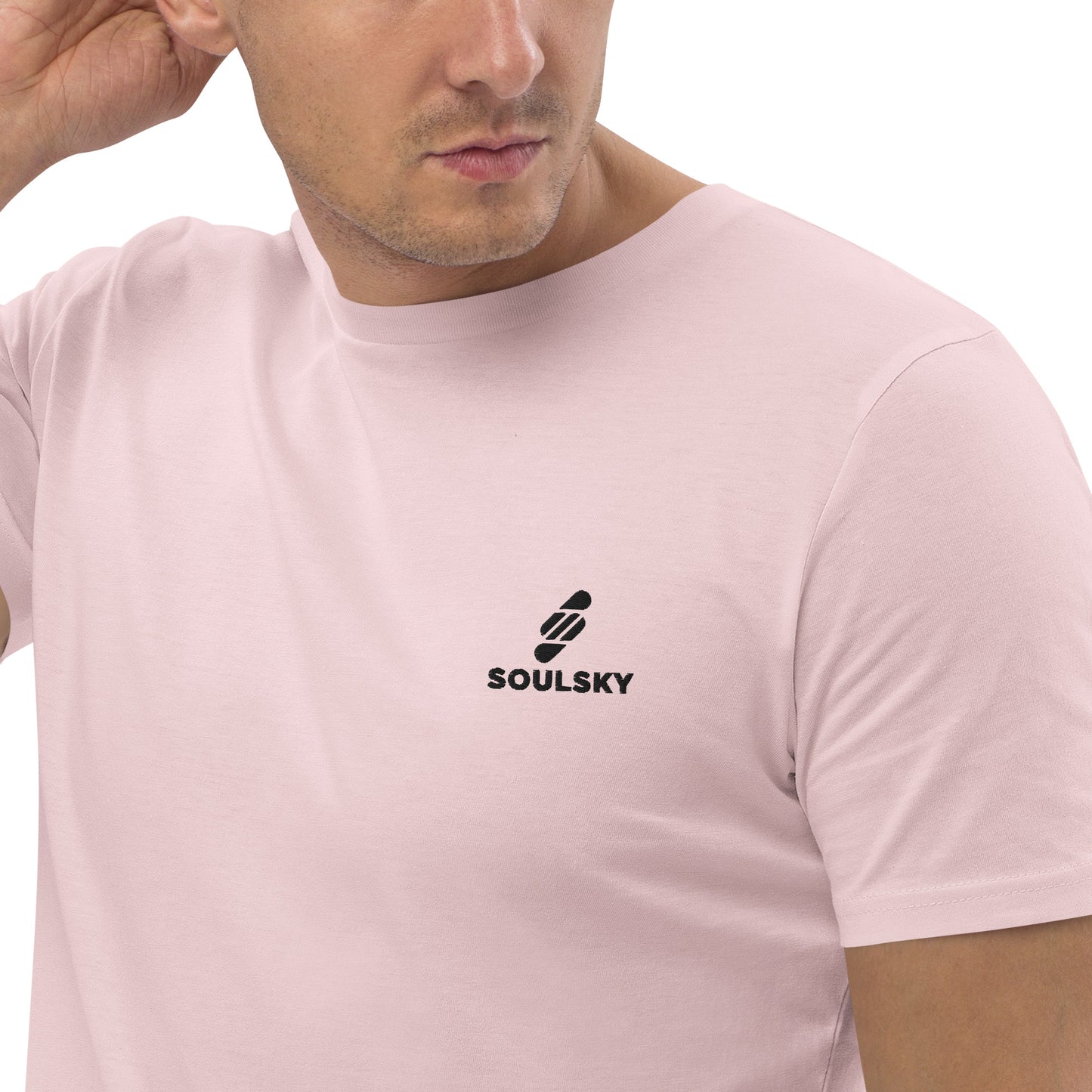 SOULSKY Logo Unisex Crewneck T-shirt - Light Pink