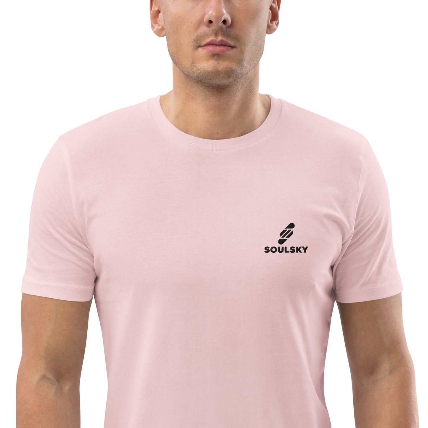 SOULSKY Logo Unisex Crewneck T-shirt - Light Pink