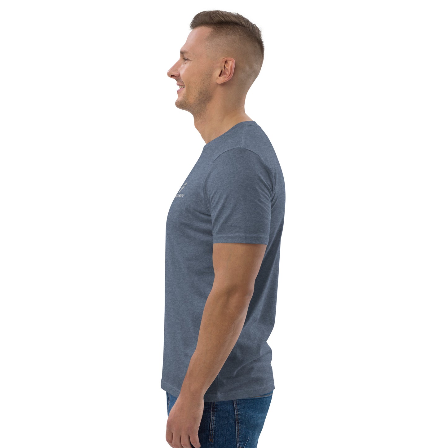 SOULSKY Logo Unisex Crewneck T-shirt - Dark Heather Blue