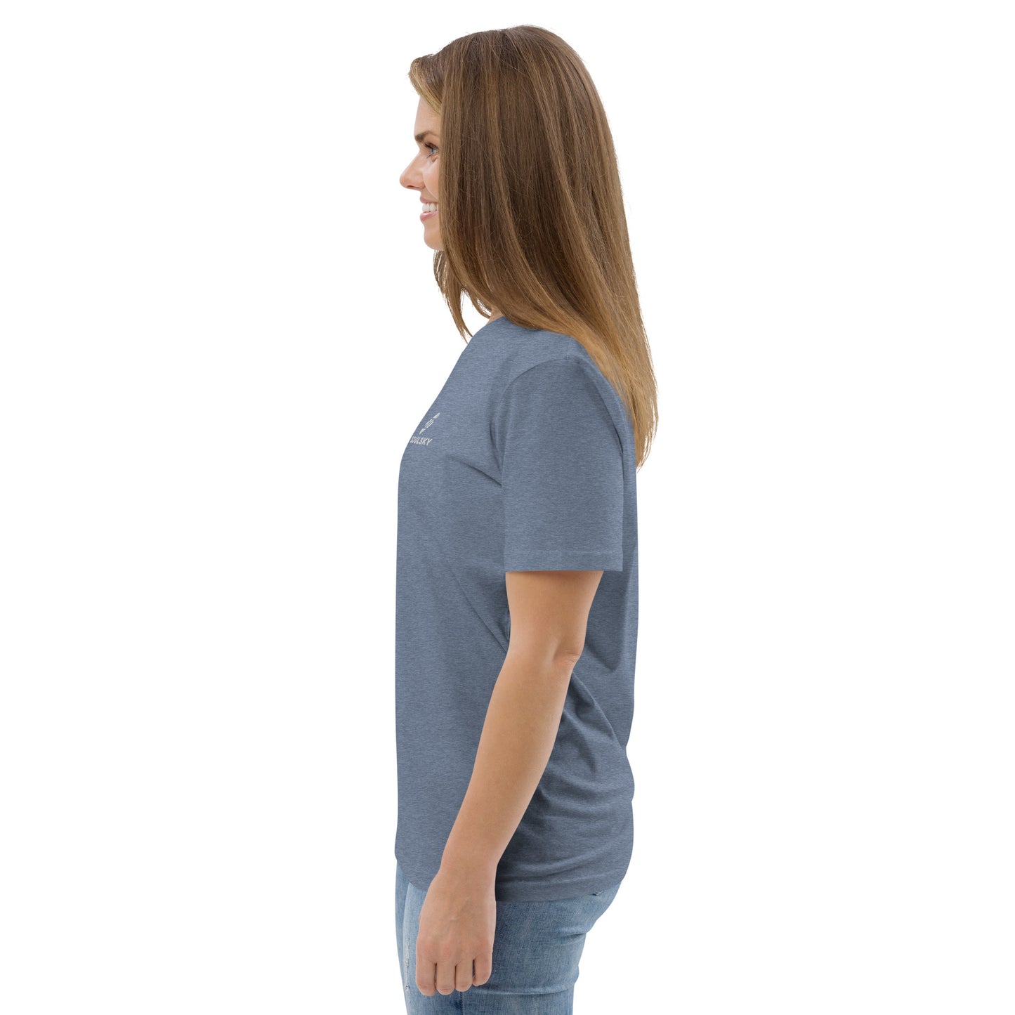 SOULSKY Logo Unisex Crewneck T-shirt - Dark Heather Blue