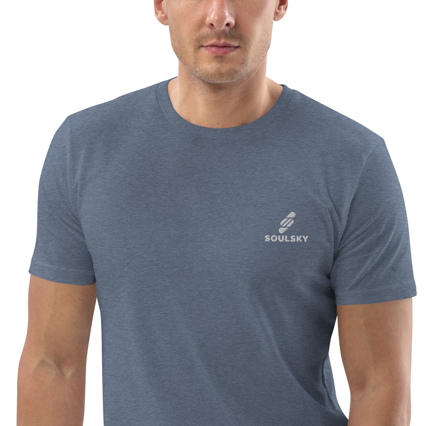SOULSKY Logo Unisex Crewneck T-shirt - Dark Heather Blue