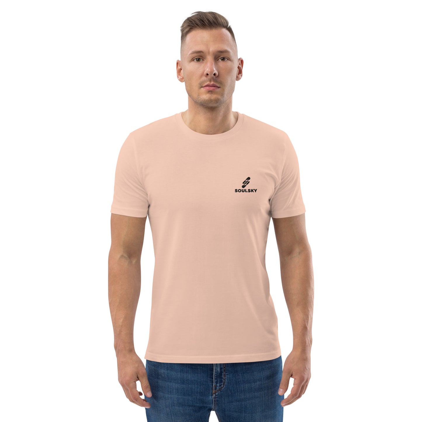 SOULSKY Logo Unisex Crewneck T-shirt - Light Peach