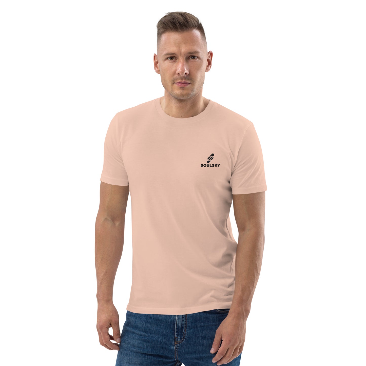 SOULSKY Logo Unisex Crewneck T-shirt - Light Peach