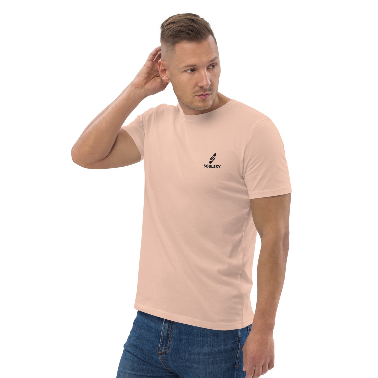 SOULSKY Logo Unisex Crewneck T-shirt - Light Peach