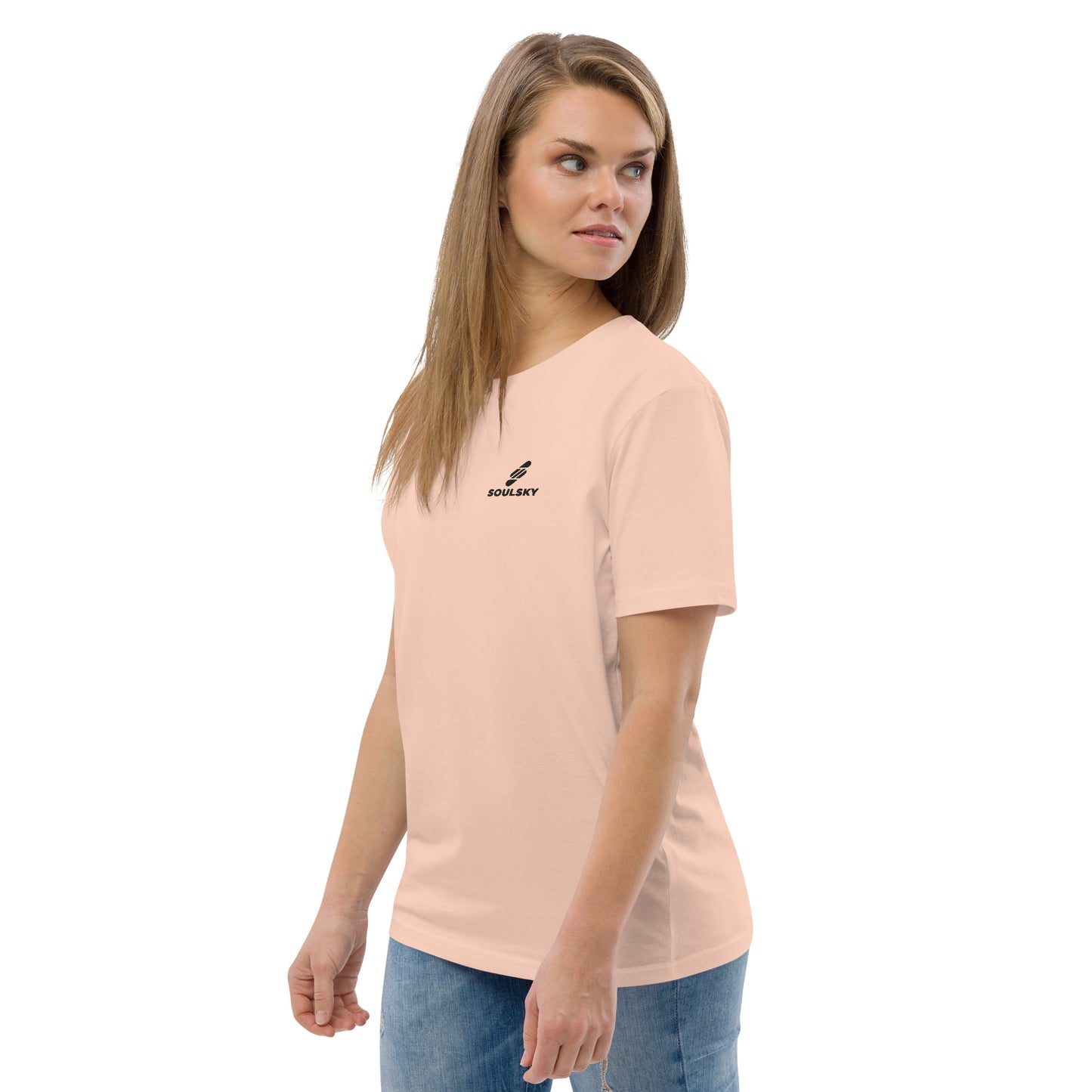 SOULSKY Logo Unisex Crewneck T-shirt - Light Peach