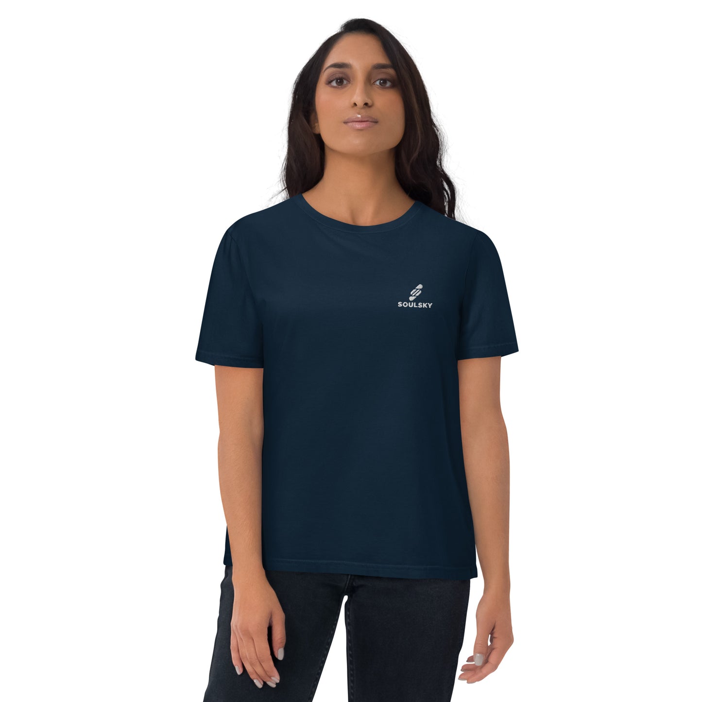 SOULSKY Logo Unisex Crewneck T-shirt - Navy Blue